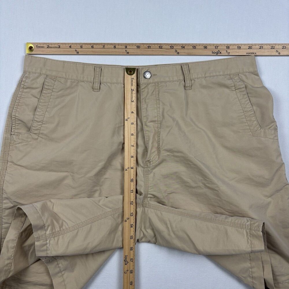 Mountain Khakis Relaxed Fit Shorts Mens 42x10 Tan Cotton Flat Front Outdoor - Picture 6 of 7